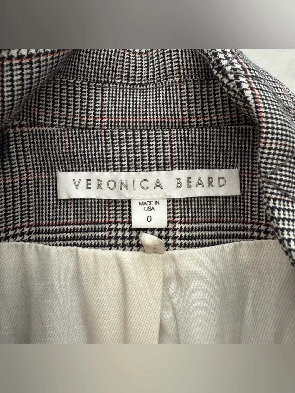 Veronica Beard Dickey Paloma Zip Plaid Blazer Jacket 0 Luxury Chic Business Boss - Picture 8 of 13